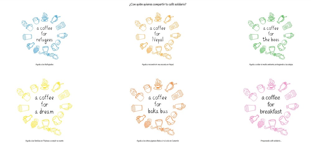 ¿Con quién quieres compartir tu café solidario_